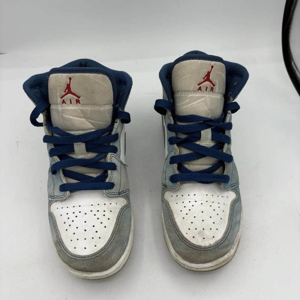 Nike Shoes Sneakers Boys‎ Youth Size 5.5 Y Air Jordan 1 Mid SE GS French Blue